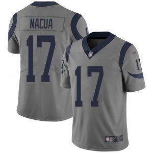 Rams #17 Puka Nacua Gray Men's Stitched NFL Limited Inverted Legend Jersey