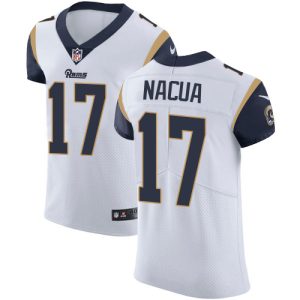 replica Rams #17 Puka Nacua White Men's Stitched NFL Vapor Untouchable Elite Jersey