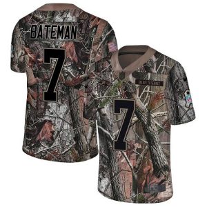 Ravens #7 Rashod Bateman Camo Men's Stitched NFL Limited Rush Realtree Jersey