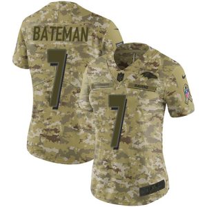 ravens #7 rashod bateman camo women's stitched nfl limited 2018 salute to service personalized jersey