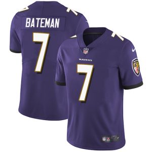 ravens #7 rashod bateman purple team color men's stitched nfl vapor untouchable limited wholesale jersey