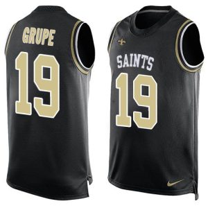 saints #19 blake grupe black team color men's stitched nfl limited tank top wholesale jersey