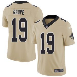 youth Saints #19 Blake Grupe Gold Men's Stitched NFL Limited Inverted Legend Jersey