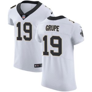 wholesale Saints #19 Blake Grupe White Men's Stitched NFL Vapor Untouchable Elite Jersey