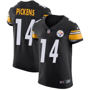 steelers #14 george pickens black black team color men's stitched nfl vapor untouchable elite wholesale jersey