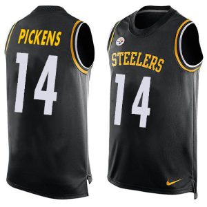 Steelers #14 George Pickens Black Team Color Men's Stitched NFL Limited Tank Top Jersey