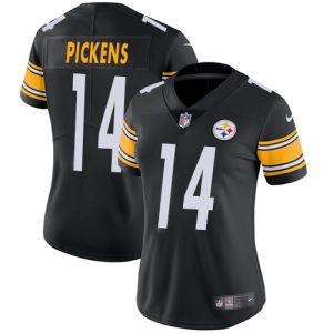 Steelers #14 George Pickens Black Team Color Women's Stitched NFL Vapor Untouchable Limited Jersey