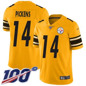 Steelers #14 George Pickens Gold Youth Stitched NFL Limited Inverted Legend 100th Season Jersey