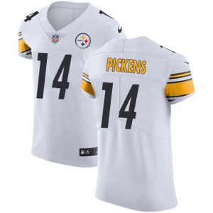 wholesale Steelers #14 George Pickens White Men's Stitched NFL New Elite Jersey