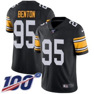 Steelers #95 Keeanu Benton Black Alternate Men's Stitched NFL 100th Season Vapor Limited Jersey