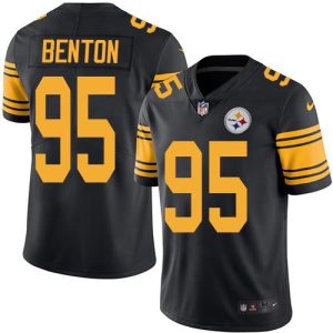 wholesale Steelers #95 Keeanu Benton Black Men's Stitched NFL Limited Rush Jersey