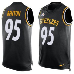 steelers #95 keeanu benton black team color men's stitched nfl limited tank top cheap jersey