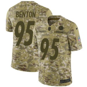 cheap Steelers #95 Keeanu Benton Camo Men's Stitched NFL Limited 2018 Salute To Service Jersey