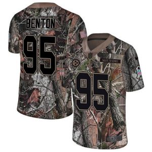 wholesale Steelers #95 Keeanu Benton Camo Men's Stitched NFL Limited Rush Realtree Jersey