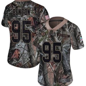 Steelers #95 Keeanu Benton Camo Women's Stitched NFL Limited Rush Realtree Jersey