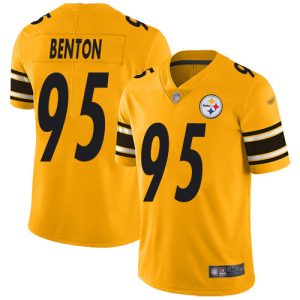 steelers #95 keeanu benton gold men's stitched nfl limited inverted legend wholesale jersey