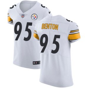 cheap Steelers #95 Keeanu Benton White Men's Stitched NFL Vapor Untouchable Elite Jersey