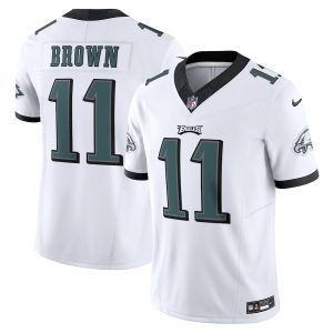 wholesale Philadelphia Eagles #11 A.J. Brown Men's White Vapor F.U.S.E. Limited Jersey