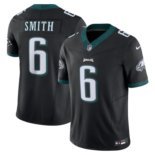 customized Philadelphia Eagles #6 Devonta Smith Men's Black Vapor F.U.S.E. Limited Jersey