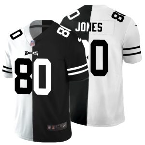 limited Philadelphia Eagles #80 Julio Jones Men's Black V White Peace Split Vapor Untouchable Limited NFL Jersey