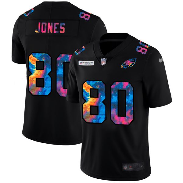 Philadelphia Eagles #80 Julio Jones Men's Multi-Color Black 2020 NFL Crucial Catch Vapor Untouchable Limited Jersey