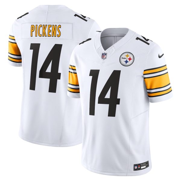 limited Pittsburgh Steelers #14 George Pickens Men's White Vapor F.U.S.E. Limited Jersey