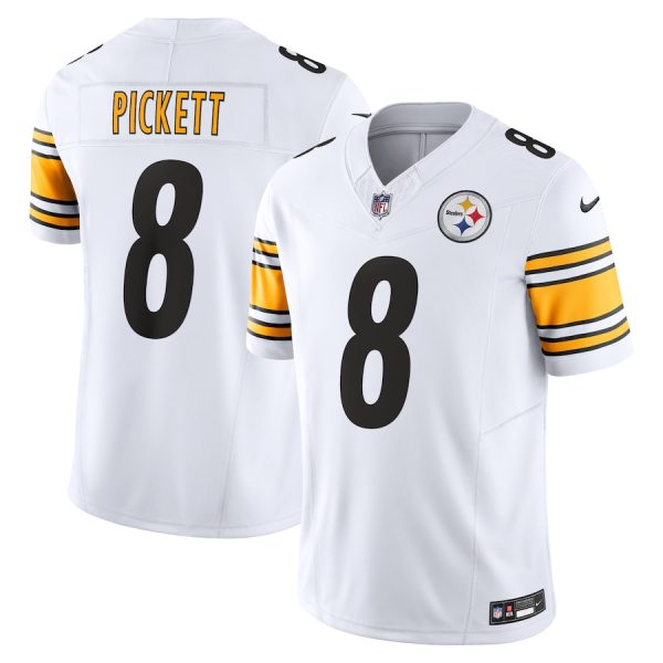 pittsburgh steelers #8 kenny pickett men's white vapor f.u.s.e. limited cheap jersey