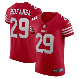 San Francisco 49ers #29 Talanoa Hufanga Scarlet Men's 2022-23 Authentic Stitched NFL Vapor Untouchable Elite Jersey