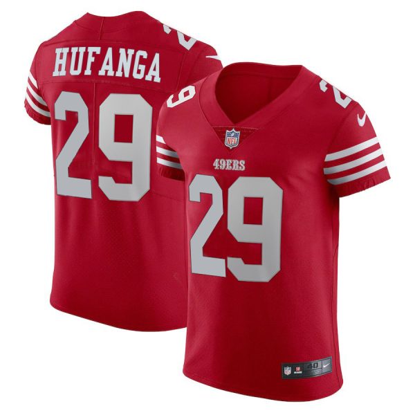 San Francisco 49ers #29 Talanoa Hufanga Scarlet Men's 2022-23 Authentic Stitched NFL Vapor Untouchable Elite Jersey