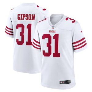 wholesale San Francisco 49ers #31 Tashaun Gipson Men's 2022 Player Game Jersey - White