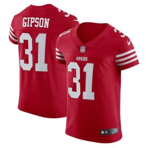 San Francisco 49ers #31 Tashaun Gipson Scarlet Men's 2022-23 Authentic Stitched NFL Vapor Untouchable Elite Jersey