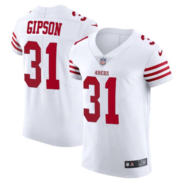 San Francisco 49ers #31 Tashaun Gipson White Men's 2022-23 Authentic Stitched NFL Vapor Untouchable Elite Jersey