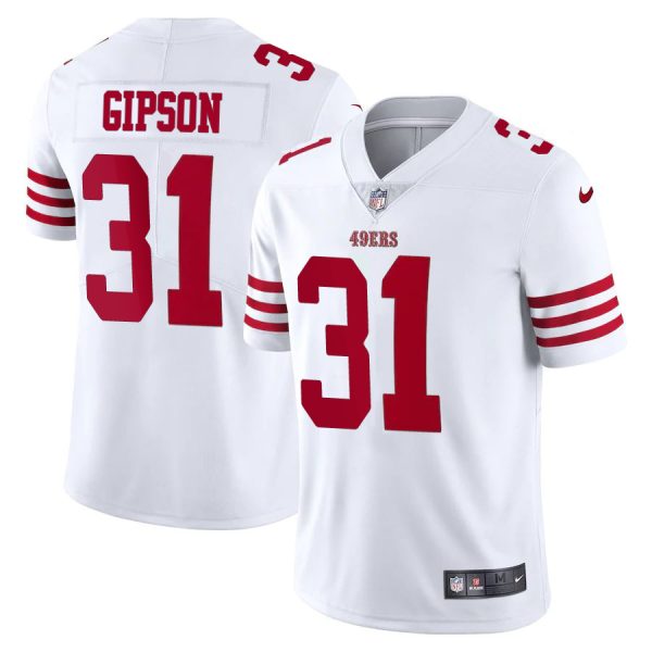 San Francisco 49ers #31 Tashaun Gipson White Men's 2022-23 Limited Stitched NFL Vapor Untouchable Jersey