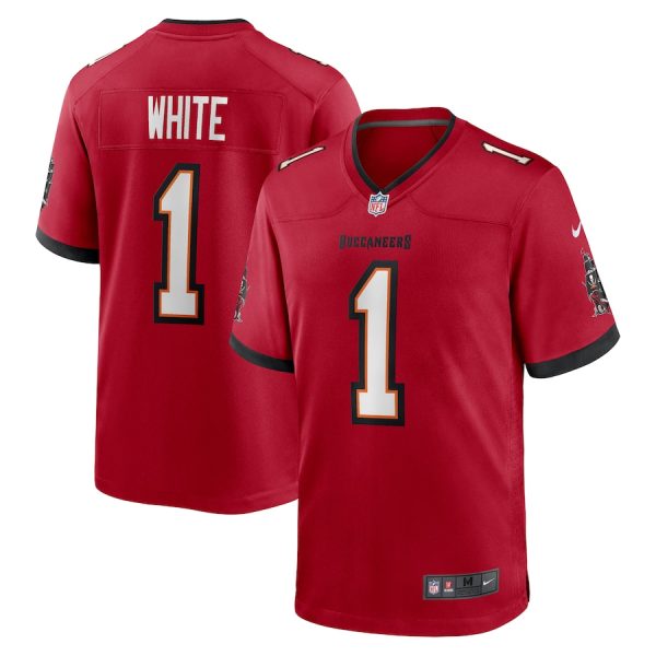 tampa bay buccaneers #1 rachaad white men's nfl game limited jersey - red