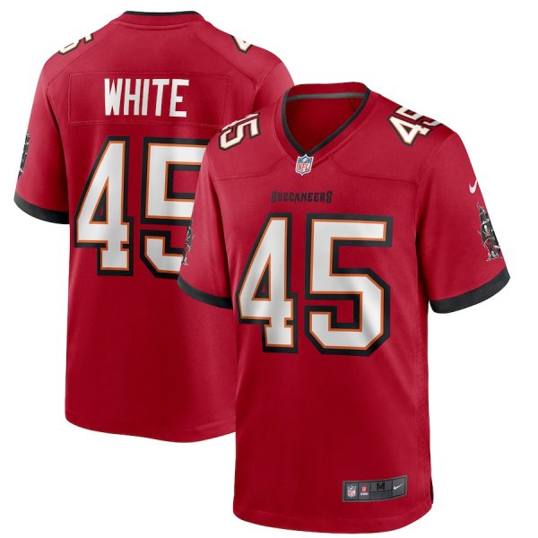 Tampa Bay Buccaneers #45 Devin White Men's NFL Game Jersey - Red