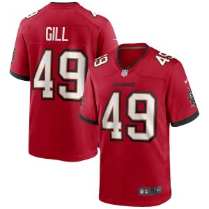 tampa bay buccaneers #49 aam gill men's nfl game elite jersey - red