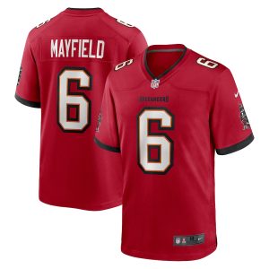 Tampa Bay Buccaneers #6 Baker Mayfield Men's NFL Game Jersey - Red