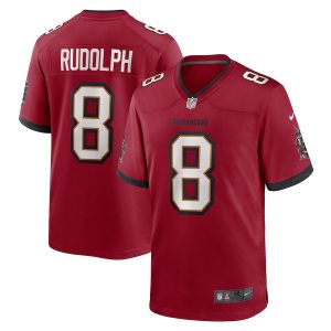 tampa bay buccaneers #8 kyle rudolph men's nfl game cheap jersey - red