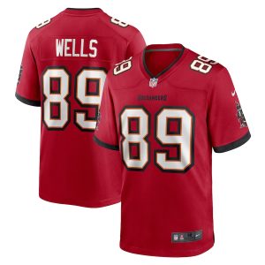 cheap Tampa Bay Buccaneers #89 David Wells Men's NFL Game Jersey - Red