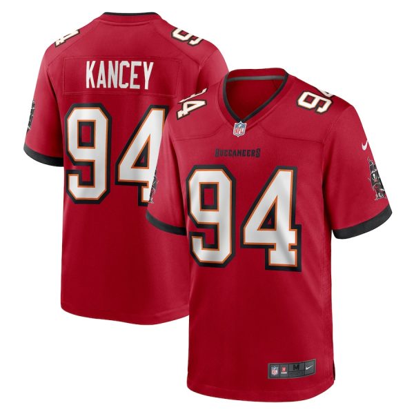 tampa bay buccaneers #94 calijah kancey men's nfl game cheap jersey - red