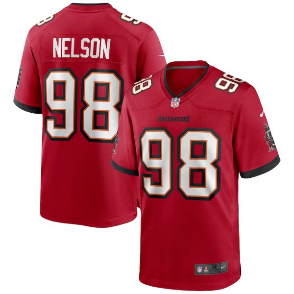 Tampa Bay Buccaneers #98 Anthony Nelson Men's NFL Game Jersey - Red