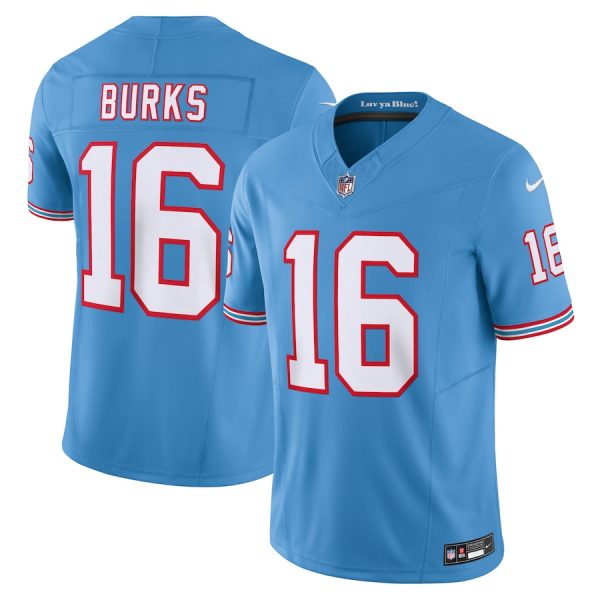 Tennessee Titans #16 Treylon Burks Men's Light Blue Vapor F.U.S.E. Limited Jersey