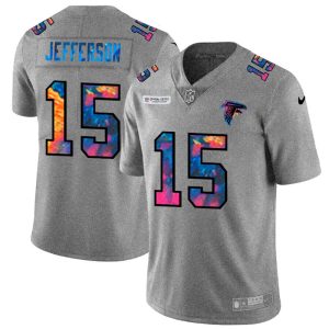 atlanta falcons #15 van jefferson men's multi-color 2020 nfl crucial catch nfl wholesale jersey greyheather