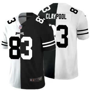 personalized Miami Dolphins #83 Chase Claypool Men's Black V White Peace Split Vapor Untouchable Limited NFL Jersey