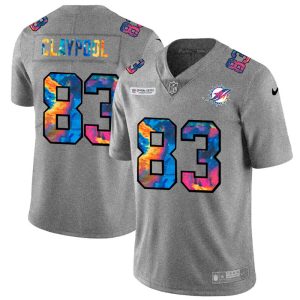 cheap Miami Dolphins #83 Chase Claypool Men's Multi-Color 2020 NFL Crucial Catch NFL Jersey Greyheather