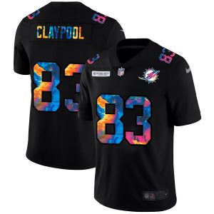 wholesale Miami Dolphins #83 Chase Claypool Men's Multi-Color Black 2020 NFL Crucial Catch Vapor Untouchable Limited Jersey