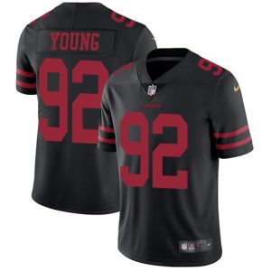 authentic 49ers #92 Chase Young Black Alternate Men's Stitched NFL Vapor Untouchable Limited Jersey