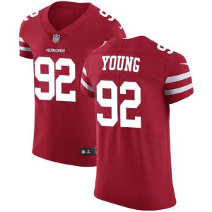 49ers #92 Chase Young Red Team Color Men's Stitched NFL Vapor Untouchable Elite Jersey