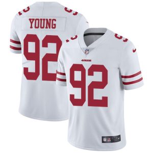 authentic 49ers #92 Chase Young White Men's Stitched NFL Vapor Untouchable Limited Jersey