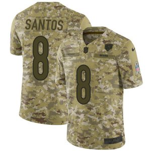 bears #8 cairo santos camo youth stitched nfl limited 2018 salute to service customized jersey